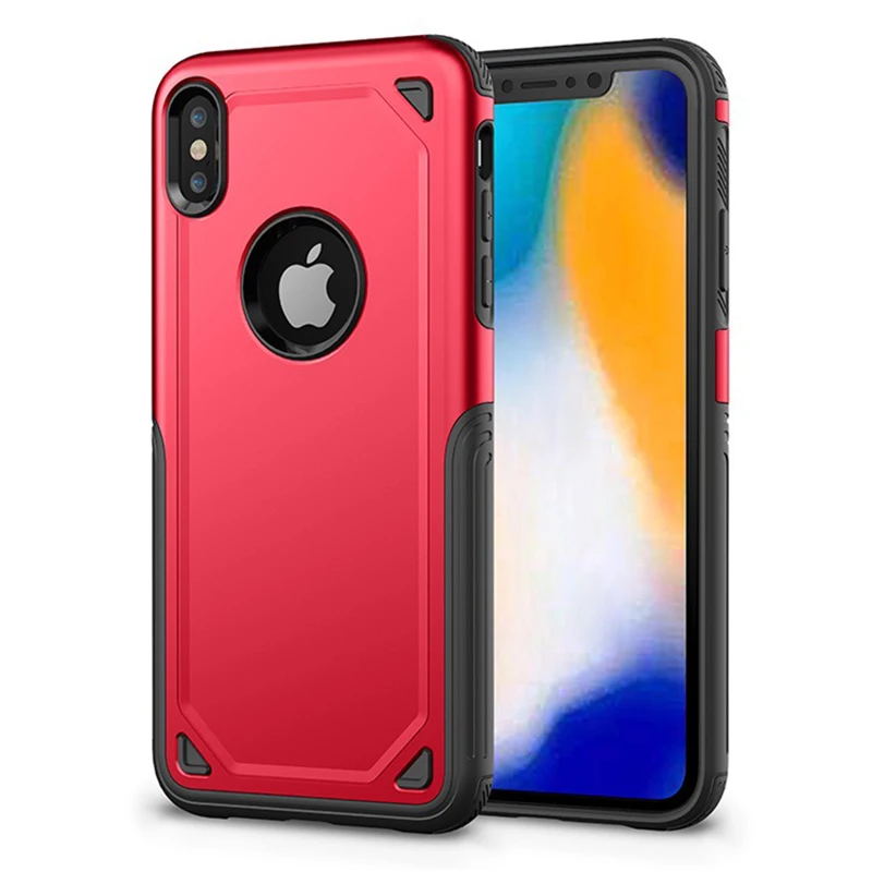 500 шт/партия для iPhone xs max xr xs x 8 7 samsung s9 s10 Жесткий пластиковый Чехол, 2 в 1 серии полный протектор ТПУ+ PC Броня чехол DHL