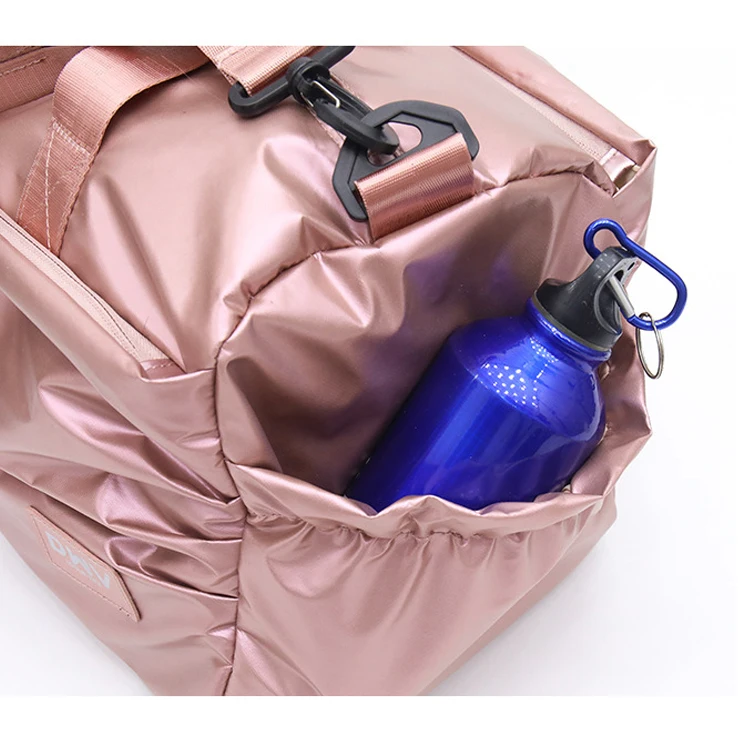 Спортивная сумка для фитнеса, путешествий, Женская деловая сумка, женская сумка для тренировок, йоги, модная плиссированная Глянцевая легкая сумка для тренировок
