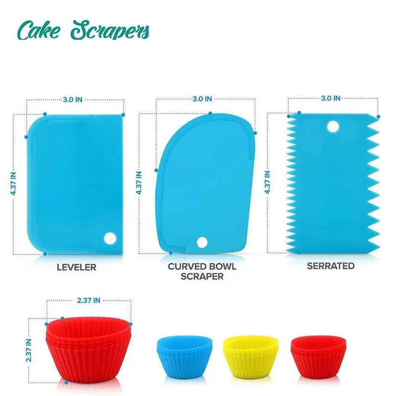  106Pcs/set Cake Decorating Tools 10 inch Cake Turntable Kit Icing Tips Pastry Bags Fondant Tool Bak