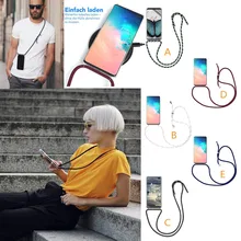 L2в1 Чехол для мобильного телефона с подвеской через ремешок для мобильного телефона Веревка на шею Веревка для samsung S10/S10 Plus/S10 E/S9/S9 Plus/S8/S8 Plus