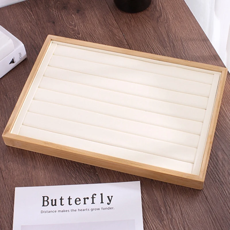 

New Fashion Solid Bamboo Wood Jewelry Display Tray Earrings, Pendant, Bangle, Bracelets Display Plate Nature
