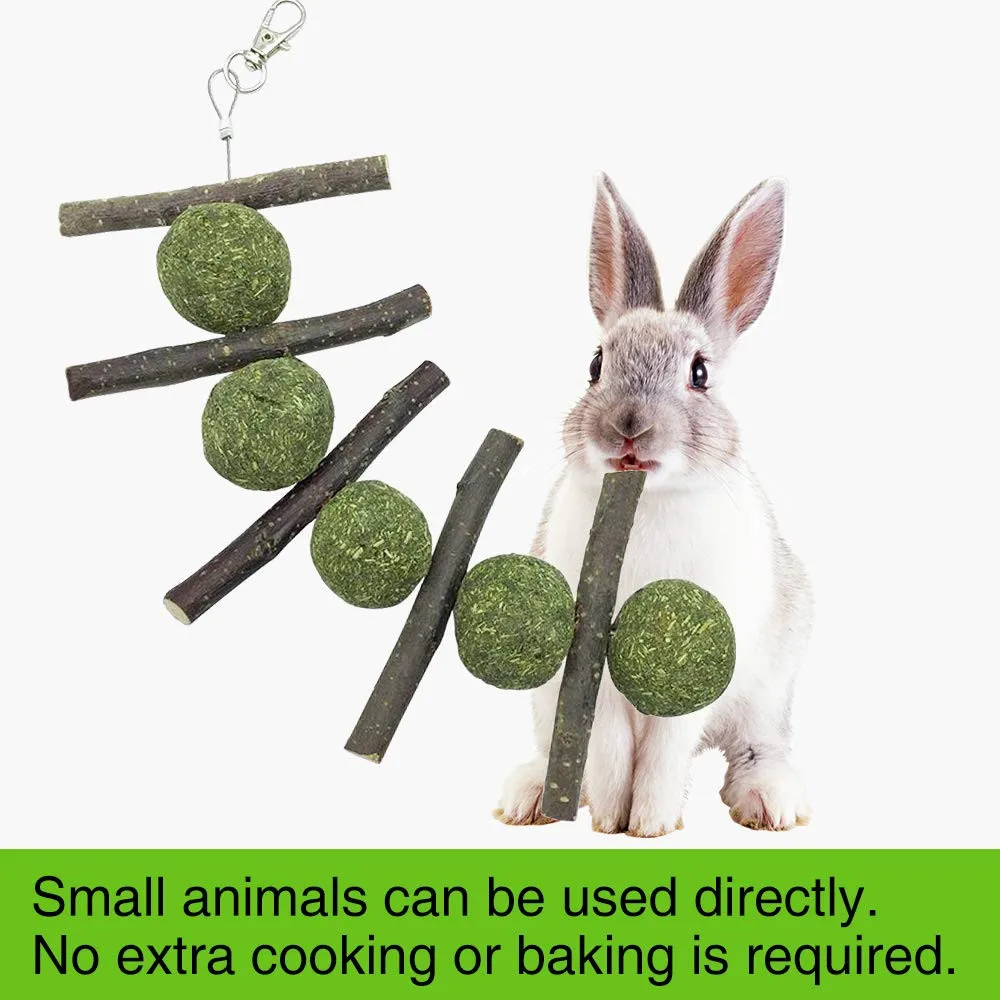 Кролик Банни жевательные игрушки маленькие домашние животные зубы улучшение здоровья зубов натуральные органические яблони веточки Тимоти трава мяч веревка
