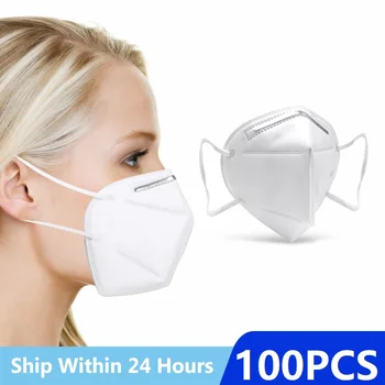 

100PCS 6-Layers 99% Filter Face Masks Dust Respirator Mouth Masks Adaptable Against Pollution Breathable Mask Filter