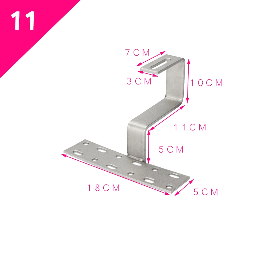 19-29 мм Регулируемая солнечная панель монтажный крюк Монтажный кронштейн на плитку крыши для солнечной панели Монтажная система pv монтажный кронштейн - Цвет: Bracket 11