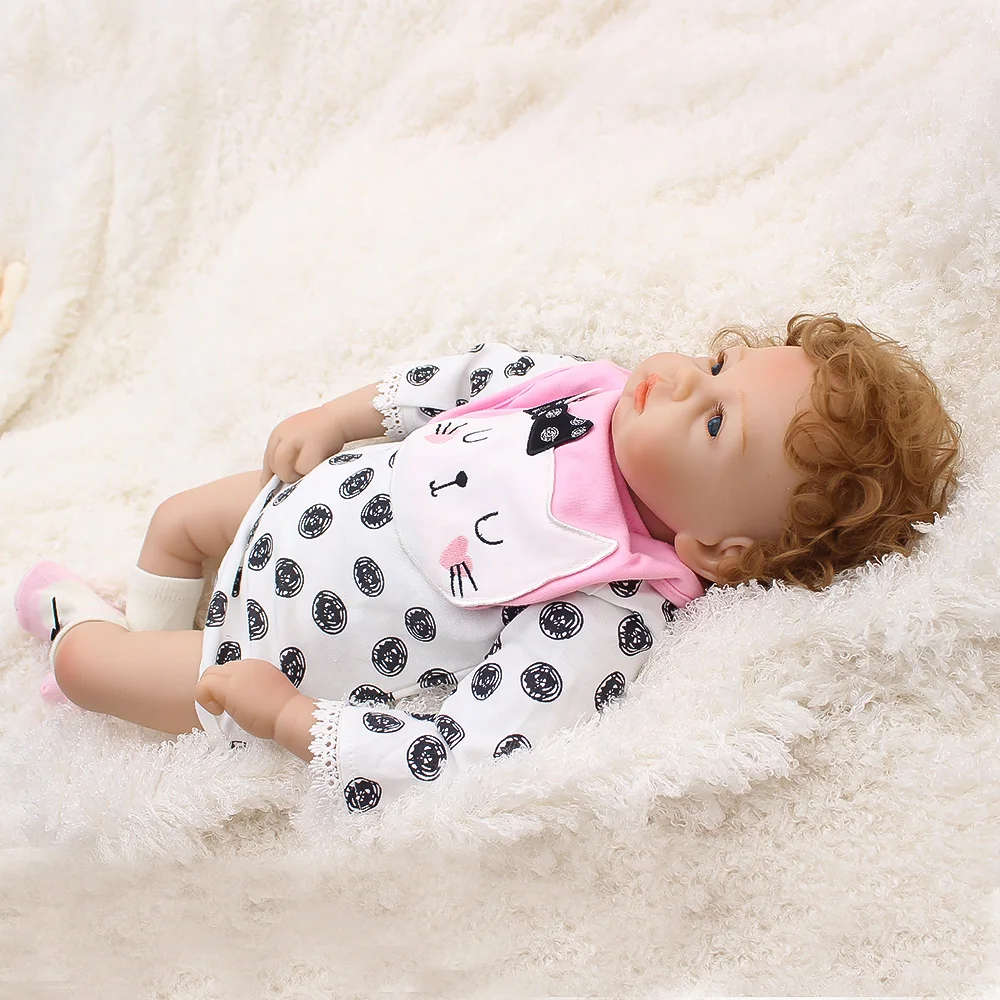 NPK кукла Bebe Reborn Dolls 22 дюймов мягкая виниловая силиконовая кукла для новорожденных reborn baby bonecas Одежда для кошек подарки для детей