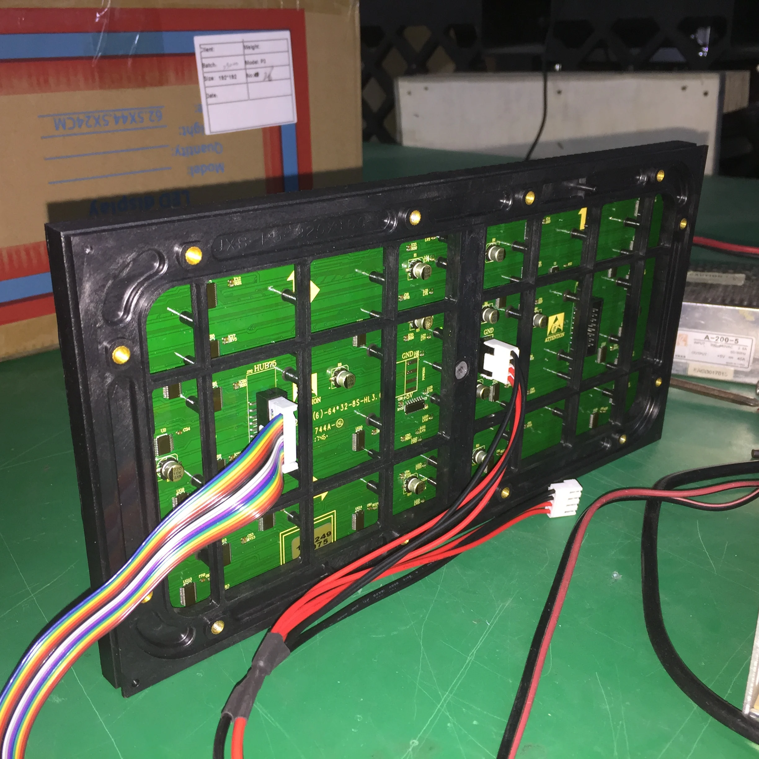 Водонепроницаемый светодиодный модуль экрана P5 уличный 320x160 мм smd2727 1/8 сканер 64x32