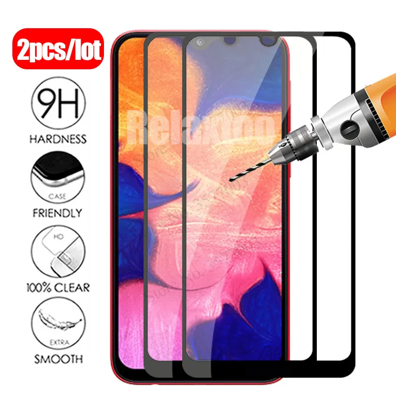 

2pcs/lot Tempered Glass on the For samsung Galaxy a10 a105 a105F a 10 10a sm-a105F 2019 Protective protection protect Glas Film