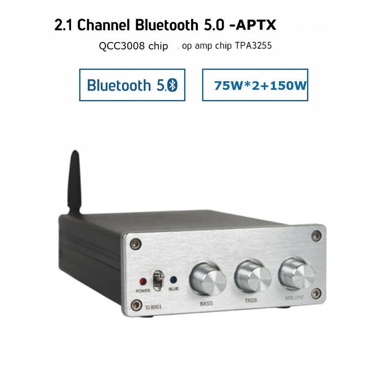 HIFI TPA3255 Bluetooth 5,0 APTX 2,1 сабвуфер усилитель 75Wx2+ 150 Вт высокомощный цифровой аудио усилитель домашний звуковой кинотеатр DIY