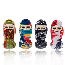 1 шт., дышащая летняя крутая Балаклава, лицевая маска для мужчин и женщин, унисекс, уличная велосипедная маска, черная маска, крышка для головы