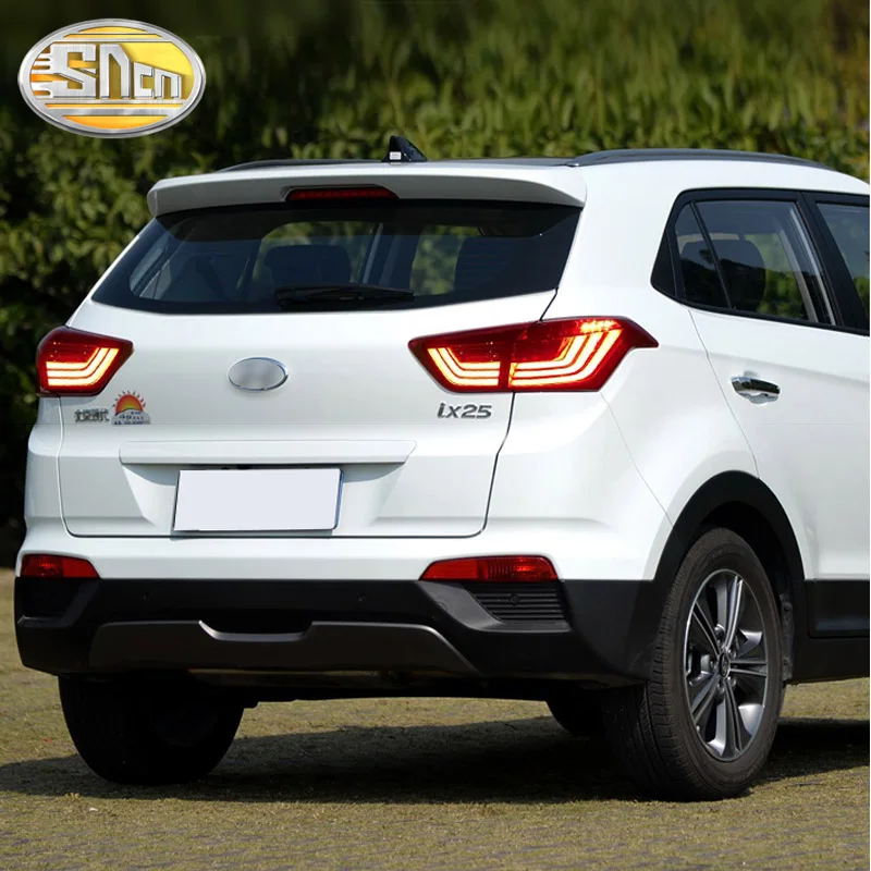 Car LED Tail Light Taillight For Hyundai Creta 2014 - 2017 2018 Rear Running Light + Brake Lamp + Reverse + Dynamic Turn Signal