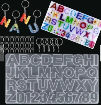 

Aibeadsdiy crystal drop mold 26 alphanumeric mold mirror set accessories set resin mold