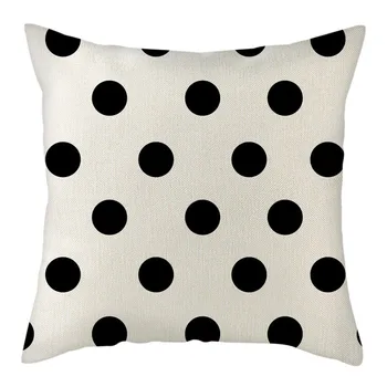 

Nanacoba Linen Geometric Pattern Cushion Cover Black Gery Flower Photo Pillow Cover for Home Sofa Chair Decorative Pillowcases