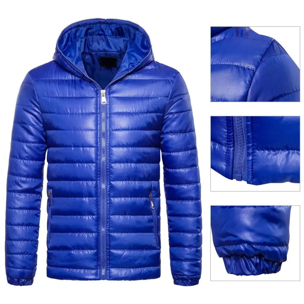 Men Jacket Zipper Men Down Coat Zip Up Thermal Great Wear Resistant Hoodie Jacket куртка зимняя мужская пуховик мужской