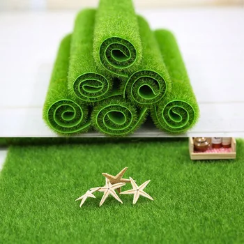

2size Artificial Green Grass Carpet Mat Artificial Lawns Turf Carpets Fake Sod Moss For Micro Landscape Home Garden Accessories