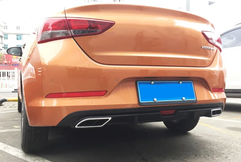 Lsrtw2017 для hyundai Solaris Verna автомобильный Задний бампер протектор против царапин внутренние аксессуары молдинги