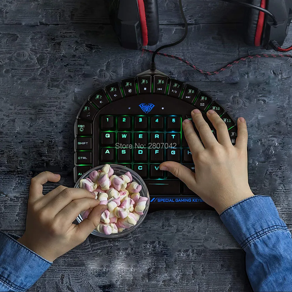 AULA механическая клавиатура с одной рукой электронная спортивная игра RGB