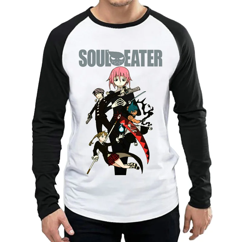Soul Eater T Shirt White Color Mens Fashion Long Sleeve Soul Eater Logo  Tops Tees Unisex Full Sleeve Cartoon Clothes|T-Shirts| - AliExpress