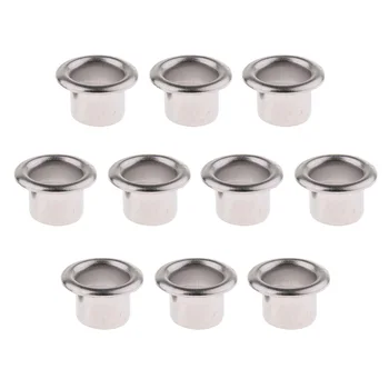 

Durable 20pcs Metal Badge Grommet Drum Air Vents Silver For Drummer 10 X 8mm