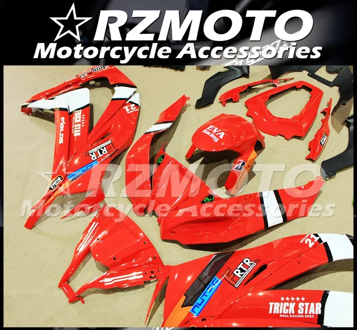 4 подарки ABS Обтекатели комплект подходит для kawasaki Ninja ZX-10R 2011 2012 2013 10R, возрастом 11, 12, 13, 14, 15, тела, классный комплект красного и белого цвета
