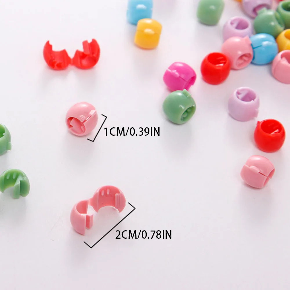 2021 New Korea Lovely Beads Hairpin For Girls Candy Colors Plastic Mini Hair Clips Barrette Headwear Hair Accessories