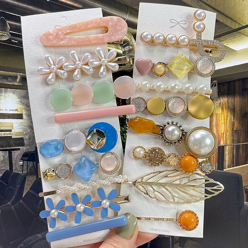 В Корейском стиле с украшением в виде кристаллов заколки для волос Милые