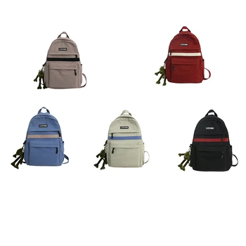 

JHD-Ladies Cotton Fashion Backpack Cute Student School Bag School Bag Female Student Backpack Harajuku School Bag