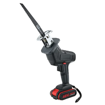 

48VF Electric Wood Metal Reciprocating Saws Cordless Logging Chainsaw With 4 Blades Power Adapter Woodworking Power Tool