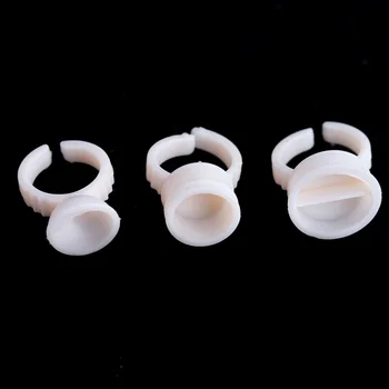 

100pcs Silicone Tattoo Ink Rings Cups 3 sizes Permanent Makeup Pigment Holder Eyebrow grafted Eyelash Glue Divider Container