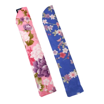 

2PCS Japanese Foldable Flower Hand Fan Bag Holder Protector Pouch Organizer