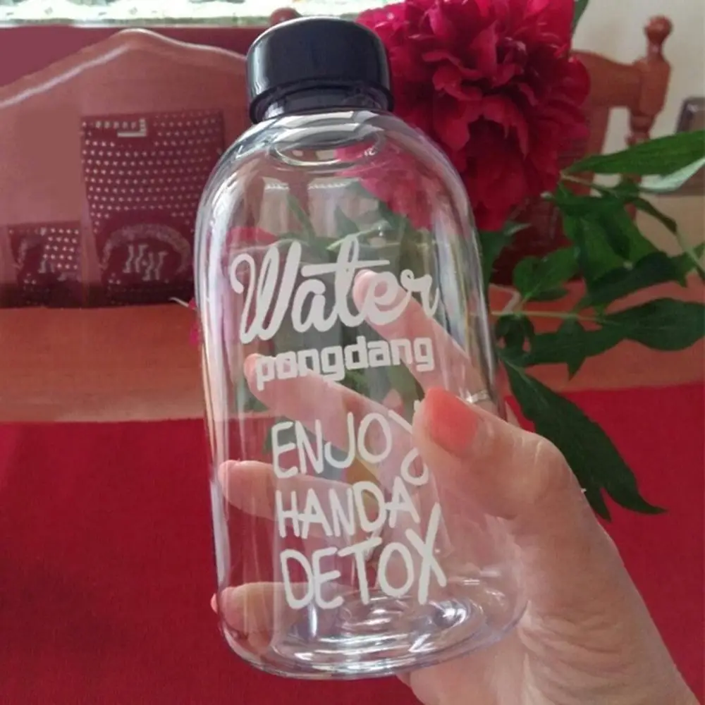 600/1000 мл портативная BPA Спортивная бутылка для воды, для кемпинга, езды на велосипеде, для путешествий, фруктовый лимонный сок, Ароматизированная большая бутылка - Цвет: 600 ml