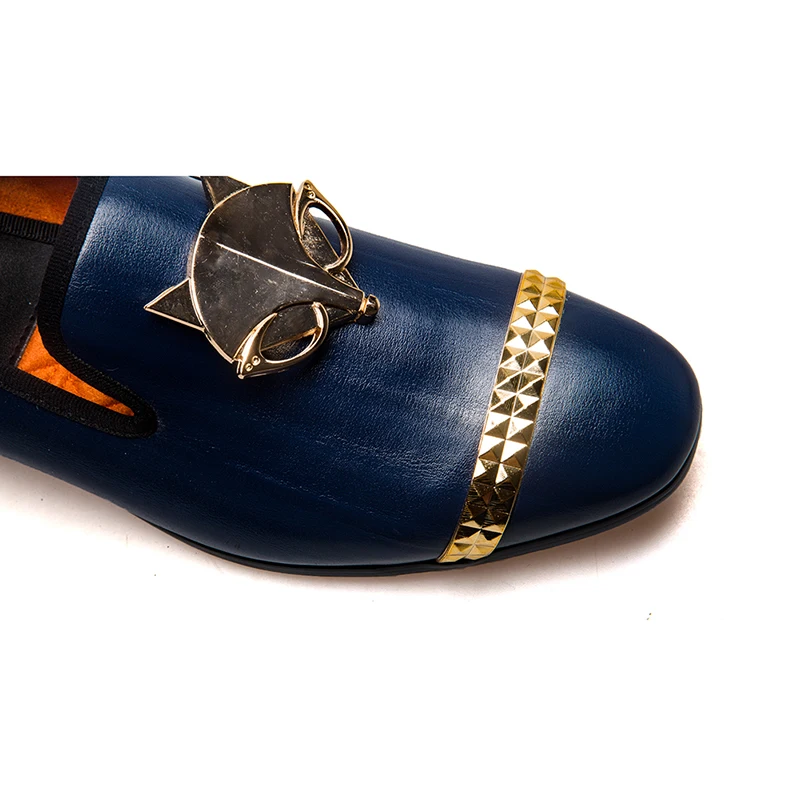 MEIJIANA Flat Casual Metal Business Fox Brand Leather Luxury Buckle Men's Dress Shoes Wedding Shoes