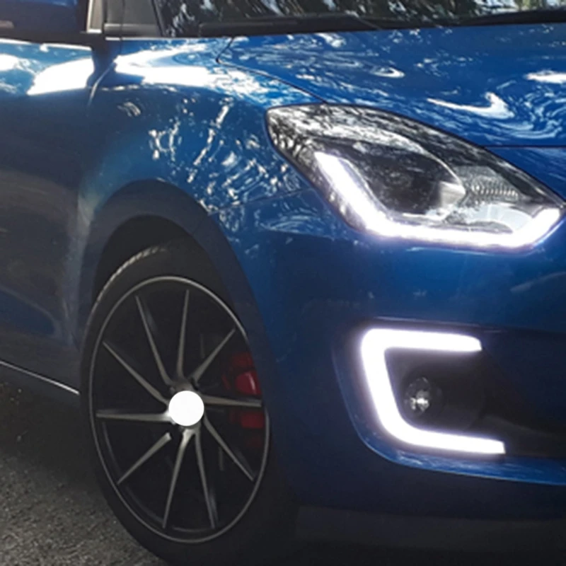 Для Suzuki Swift- 12V дневные ходовые огни автомобиля поворотные сигнальные Противотуманные фары автомобиля переделанные огни