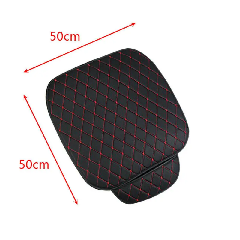 Дышащий чехол для сиденья автомобиля теплый с сумкой для хранения из искусственной кожи черный+ красный