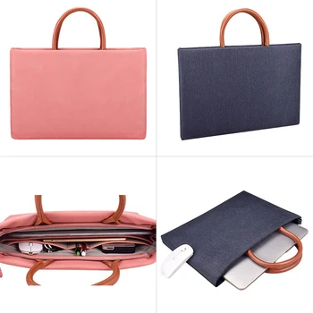 

High Quality Multifunction Business Handbag Laptop Case for Apple MacBook Air Pro Retina 13 14 15 15.4 inch for HP Dell Xiaomi