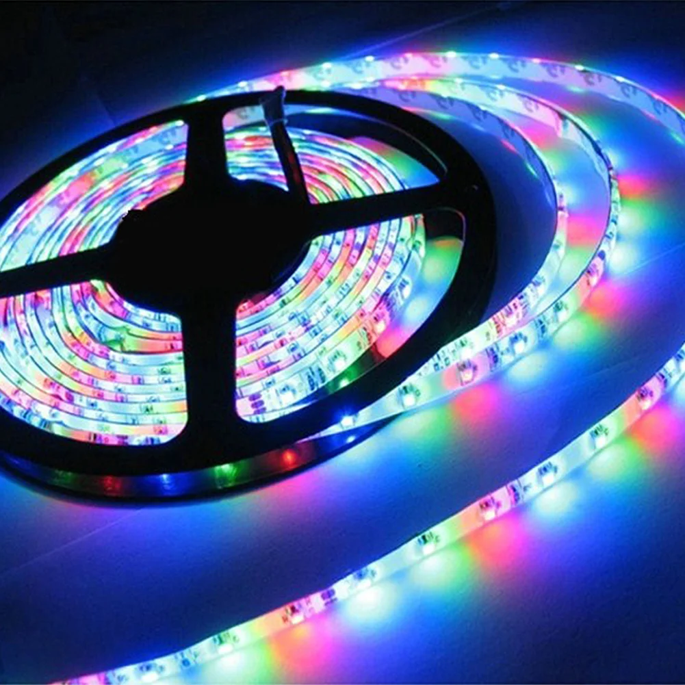 

TSLEEN 5M Led Strip 3528 5050 SMD 60Leds/M Waterproof Decoration Ribbon Led Flexible Led Tape 12v Stripe RGB Home Decoration