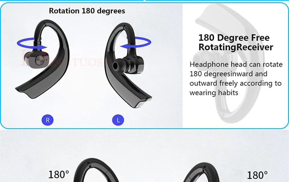 FANGTUOSI, новые беспроводные bluetooth-наушники с громкой связью, с управлением шумом, деловая гарнитура с микрофоном, наушники с Ушными крючками для iPhone 11