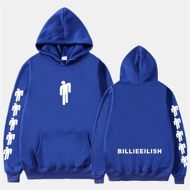 13Royal blue Новинка года: худи Billie Eilish с модным принтом, толстовки для женщин/мужчин, толстовки с длинным рукавом,, Повседневная Уличная одежда, Sudadera Hombre - Цвет: 13Royal blue