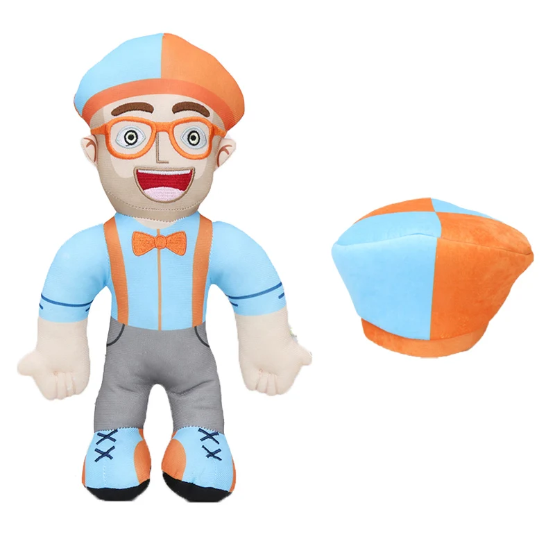 32 см Blippi плюшевая мягкая набивная кукла игрушка для обучения Косплей Кепка шляпа-колпак подарок - Цвет: 1 set
