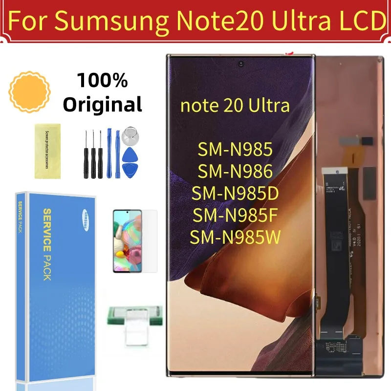 100% Оригинальный 6 9 ɺMOLED ЖК-дисплей для Samsung Galaxy Note20 Ultra 5G с сенсорным экраном