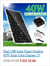 Складная солнечная панель 20 Вт зарядное устройство на солнечных батареях 5 в портативное солнечное зарядное устройство Панель альпинистское зарядное устройство поликремний планшет солнечный генератор