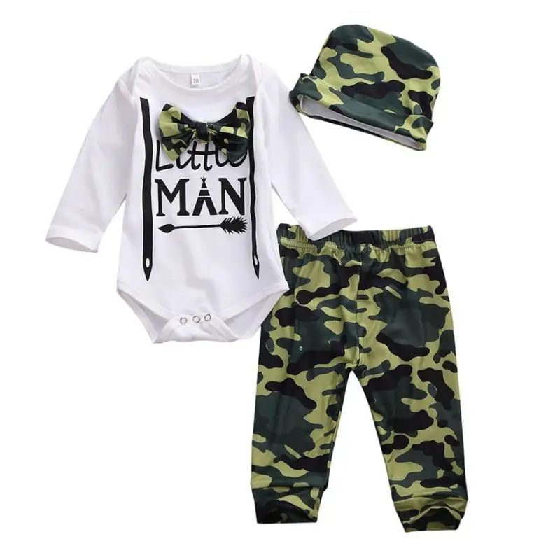 Camouflage Простые детские комбинезоны с круглым вырезом для малышей; длинные штаны с капюшоном; Модный трендовый корейский костюм; костюм для отдыха из 3 предметов - Цвет: Camouflage