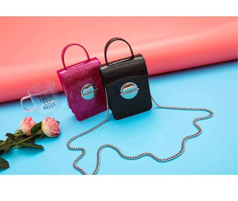 

Promise of 2019 New Style Hipster Gel Bag Chain Shoulder Bag Shoulder Phone Coin Purse Mini Female Small Bag