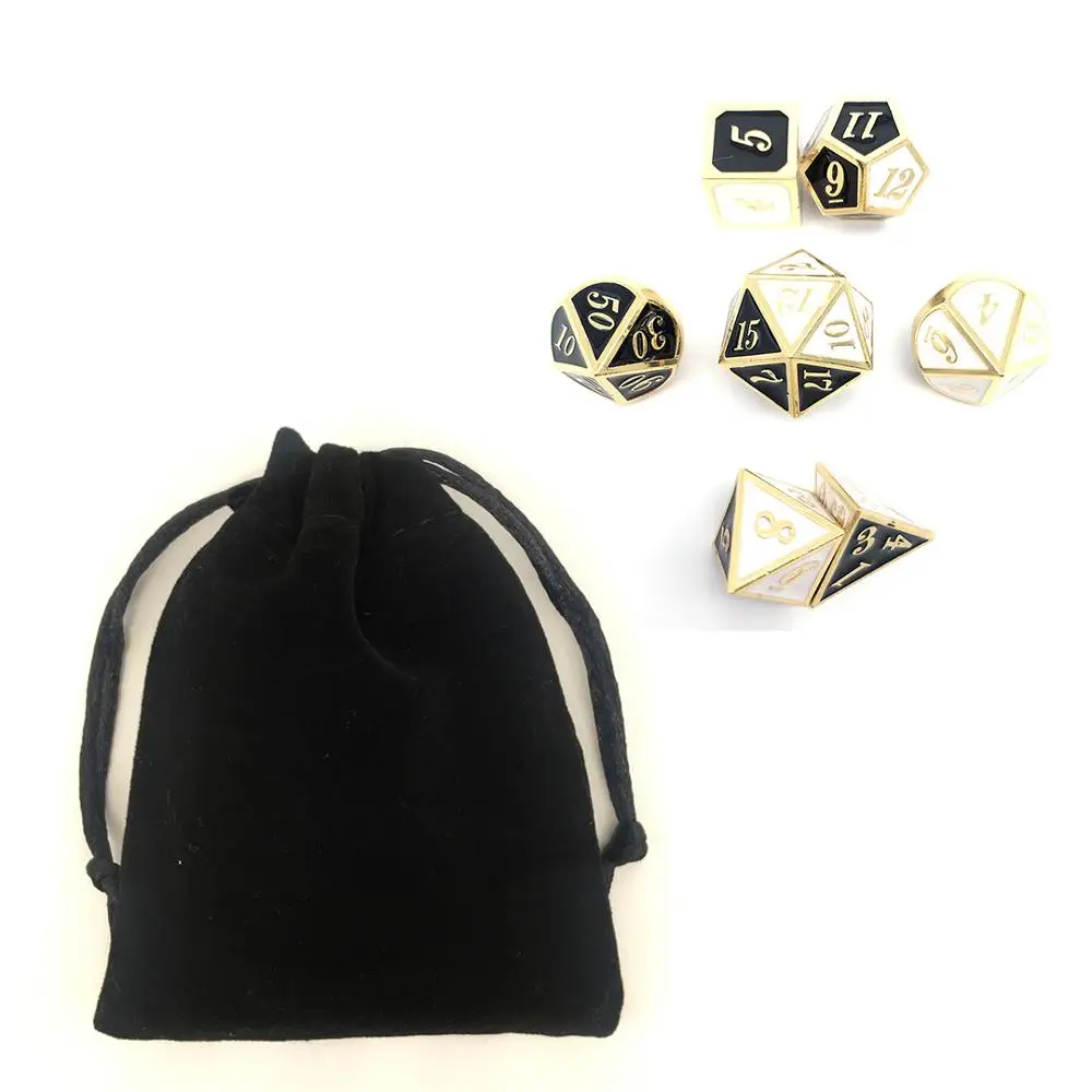 Набор Металлических Кубиков CesieLyn Good Brothers из 7 кубиков D & RPG кубики MTG D20