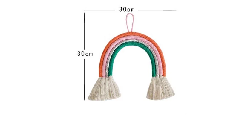 Rainbow Handmade Weaving Bedroom Ornament Nordic Kid Room Wall Hanging Props Background HOTEL RESTAURANTS DECO