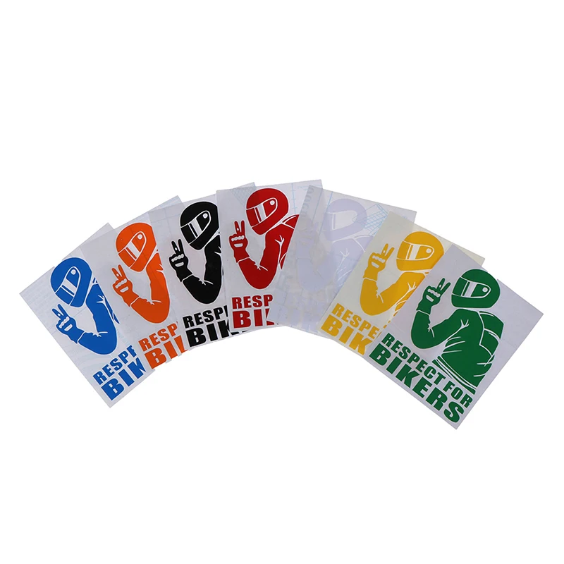 1pc Cool RESPECT FOR BIKERS Auto Decoration Car Bicycle Sticker Removable Decal Stickers Bicycle Decoration Bicycle Accessories