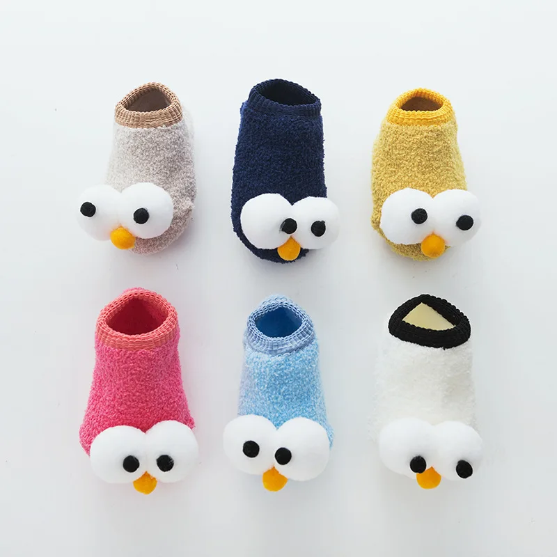 

19 Spring And Summer New Style Anti-slip BABY'S Shoes Foot Sock with Big Eye Cute Children No-show Socks Learner Indoor Baby Flo