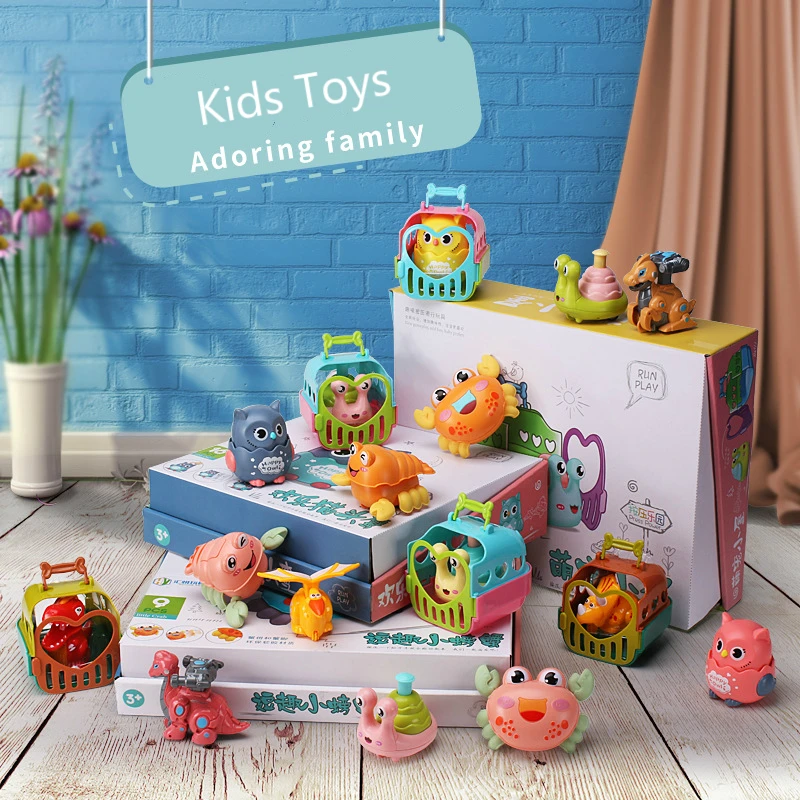 Dinosaur Toy Animal-Model Press-Sliding-Owl-Boy Action-Figure Plaything Kids Cute Girl