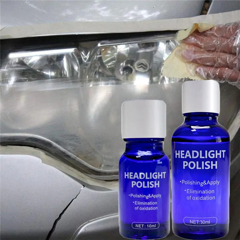 

CARPRIE 2PCS Car Headlight Repair High Density Headlight Polish Liquid Renovation Tool Polishing Car Retreading Agent 30ML/10ML