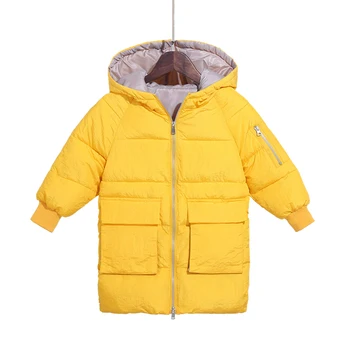 

Boys Jackets Girls Winter Coats Children Jackets Color matching and thickening Kids Warm Outerwear Hooded Coat Snowsuit Overcoat