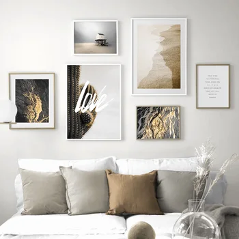 Cactus arena simple de lujo cita HD, cuadro sobre lienzo para pared, carteles nrdados e impresiones de pared para Decoración
